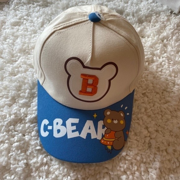 Children's Ball Cap. Multicolor. One Size. Cute Bear Design. Adjustable Velcro. - Picture 1 of 6